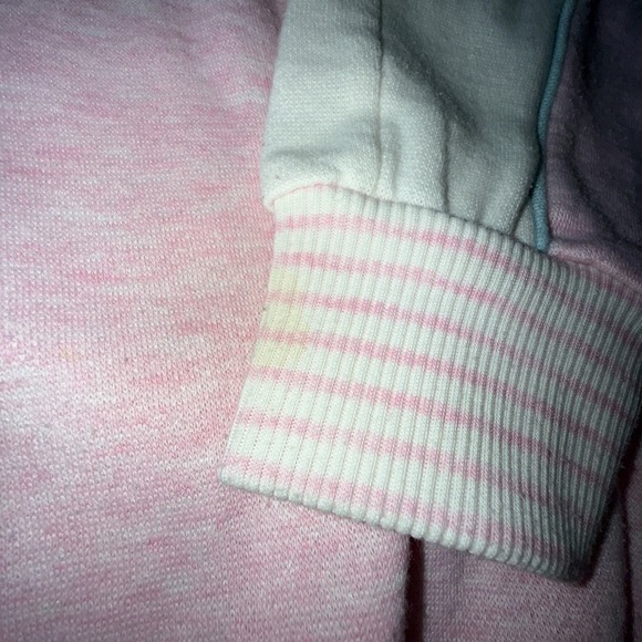 Gitano Women's Cream & Pink Pullover Sweatshirt Vintage Size Small Turtleneck - Picture 3 of 11